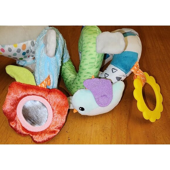 Infantino Plush Raccoon Spiral Carseat Stroller Toy Rattle Teether Sensory Activ - Picture 2 of 4